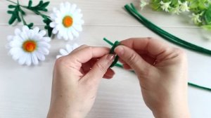 УДИВИТЕЛЬНО ПРОСТО!?РОМАШКА из синельной проволоки/Chamomile Pipe Cleaners DIY