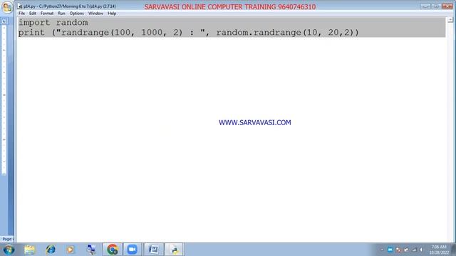 Online Core Python(Random and Trigonometry Functions) Day-28 смотреть онлайн