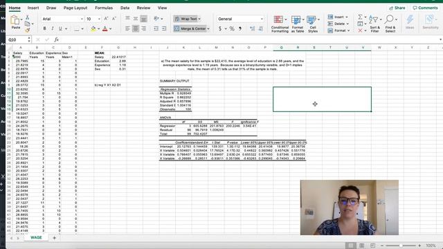 ECON 140 Lab 4 Part 2 Excel смотреть онлайн