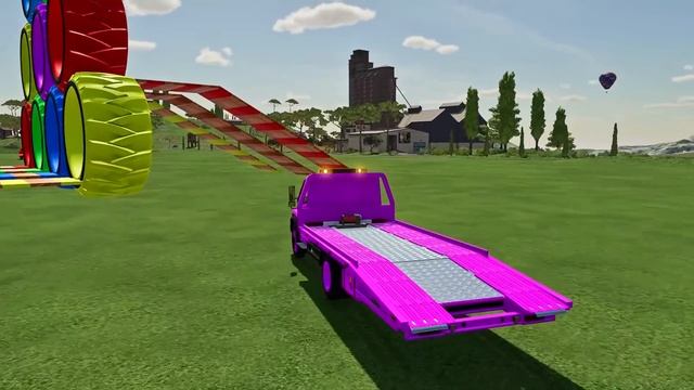 TRANSPORTING POLICE, FIRE DEPARTMENT, AMBULANCE & EXCAVATORS WITH NEXT TRUCKS - Farming Simulator 2 смотреть онлайн