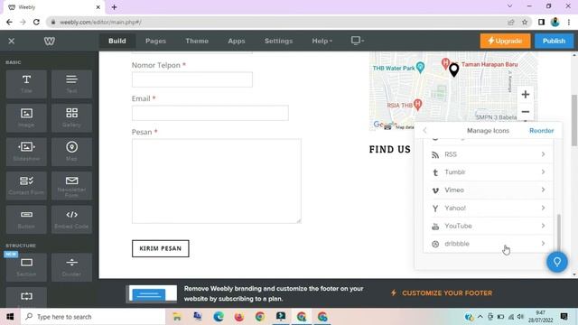 2C. Menambahkan Media Sosial dan Maps Pada Formulir Halaman Kontak Di Weebly смотреть онлайн