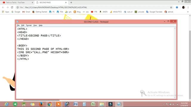 HTML #4 - How to use IMG SRC tag in HTML - HTML में इमेज कैसे प्रयोग करे смотреть онлайн
