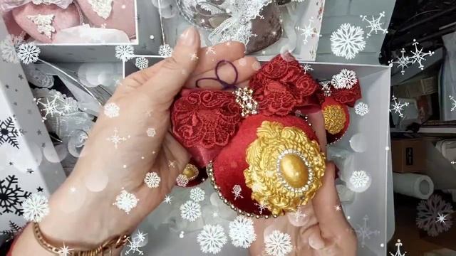 ёлочные шары ручной работы из бархата