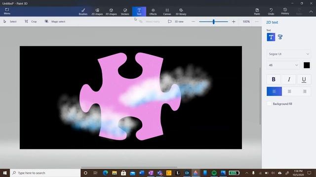Paint 3D Week of Respect Puzzle Piece Tutorial смотреть онлайн