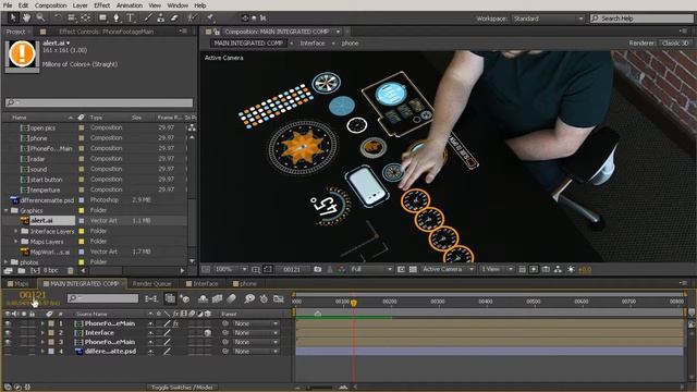 как сделать сенсорный дисплей в Adobe After Effects Часть 7)