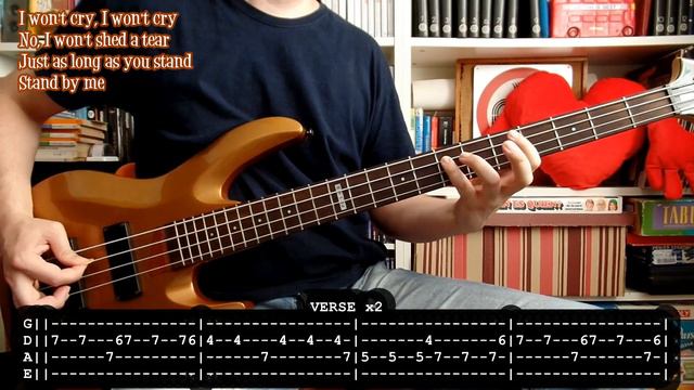 BEN E. KING - Stand by me (BASS cover with TABS & lyrics) смотреть онлайн