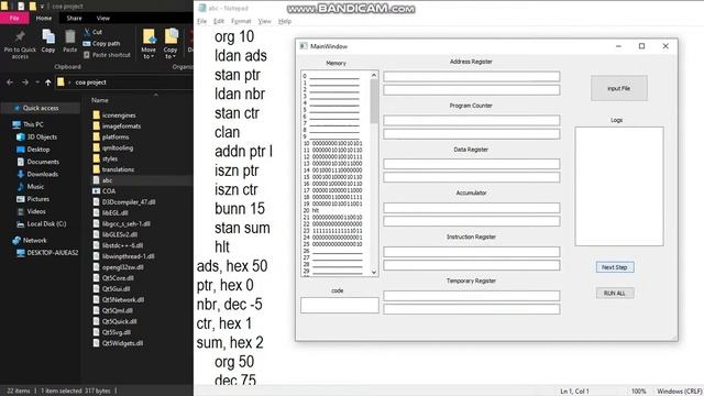Assembler program made using C++ and QT framework смотреть онлайн