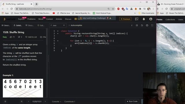 LeetCode 1528. Shuffle String Solution Explained - Java смотреть онлайн
