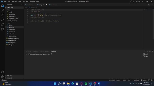 Typescript - Crear Arrays смотреть онлайн