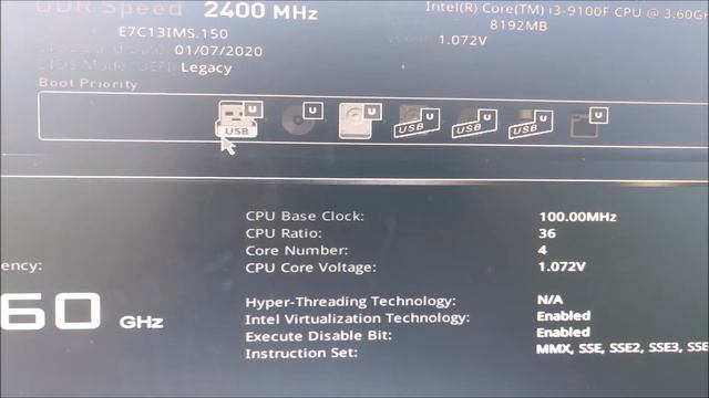MSi Click bios 5 How to Change Boot Order from Hard disk to Pendrive/USB/Dvd ... For OS install. смотреть онлайн