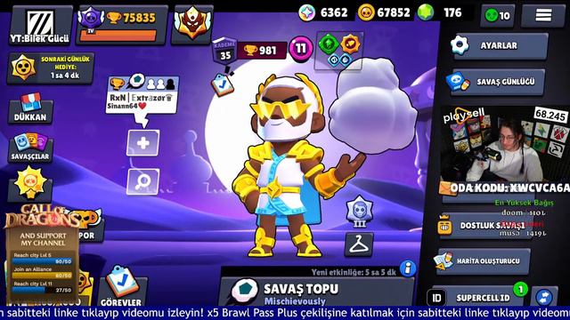 🔴CANLI | BİLEK GÜCÜ İLE SAHURA DOĞRU! #12 #brawlstars смотреть онлайн