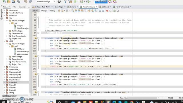 Java Swing application development video by 2nd Semester Student Pavan Kumar B M of 2021 batch. смотреть онлайн