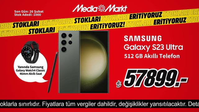 MediaMarkt’ta stokları eritiyoruz! | Samsung Galaxy S23 ile birlikte Galaxy Watch4 Classic 57.899 T смотреть онлайн