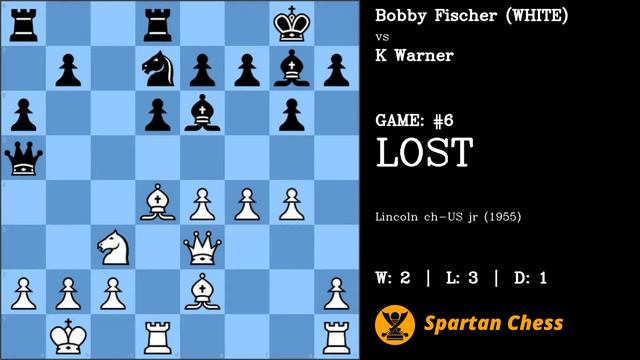 ALL BOBBY FISCHER GAMES | #6 | 1955 | Fischer - Warner смотреть онлайн