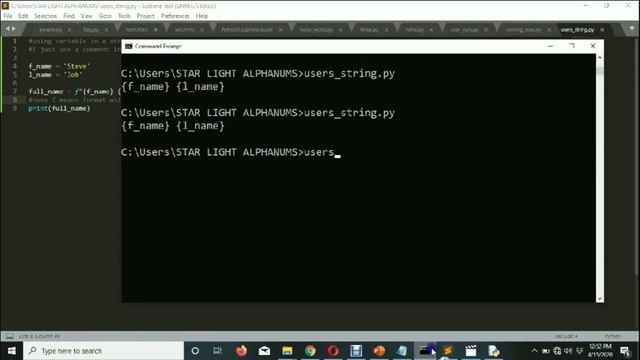 Python 3 Using Variable in Strings смотреть онлайн
