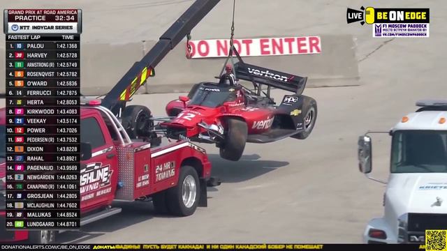 Indycar.2023. 8-й этап. Роуд-Америка. 2-я тренировка