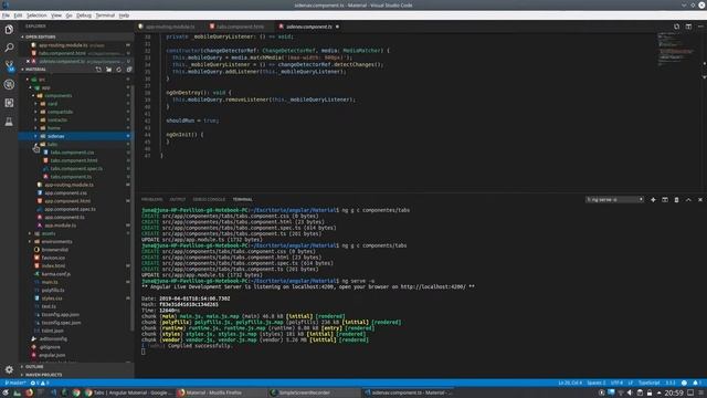 Angular material tabs, pestañas смотреть онлайн