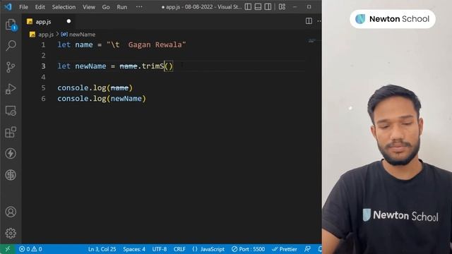 How to Trim Strings in JavaScript | Newton School смотреть онлайн