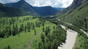 Горный Алтай. Чуйский тракт. Перевал Кату - Ярык. Телецкое озеро. Река Катунь. Гора Белуха.