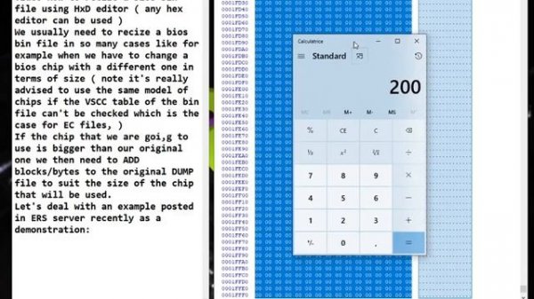Resize Bios .BIN file using HxD ( any hex editor can be used )