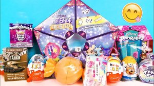 СЮРПРИЗ MIX! Littlest Pet Shop, My little pony, ТАНКИ, Три кота, Динозавры Unboxing Kinder Surprise