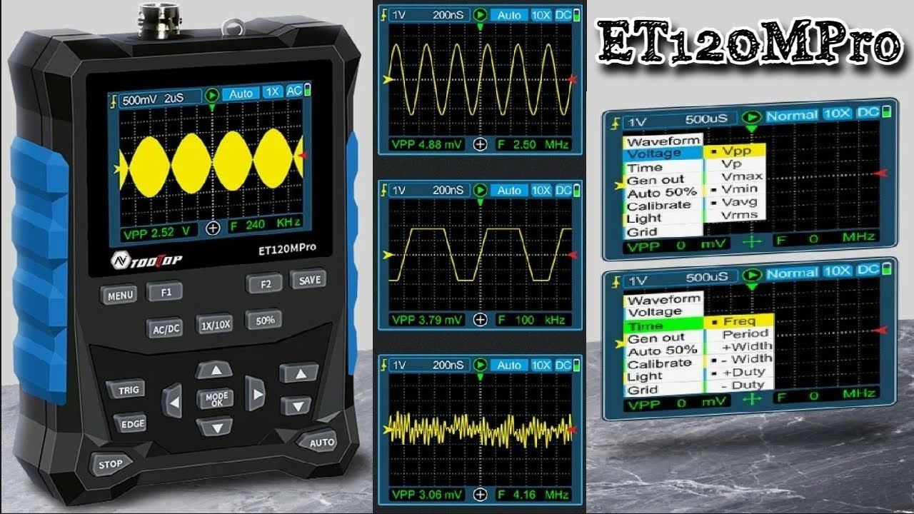 ET120MPro - осциллограф с самым простым управлением смотреть онлайн