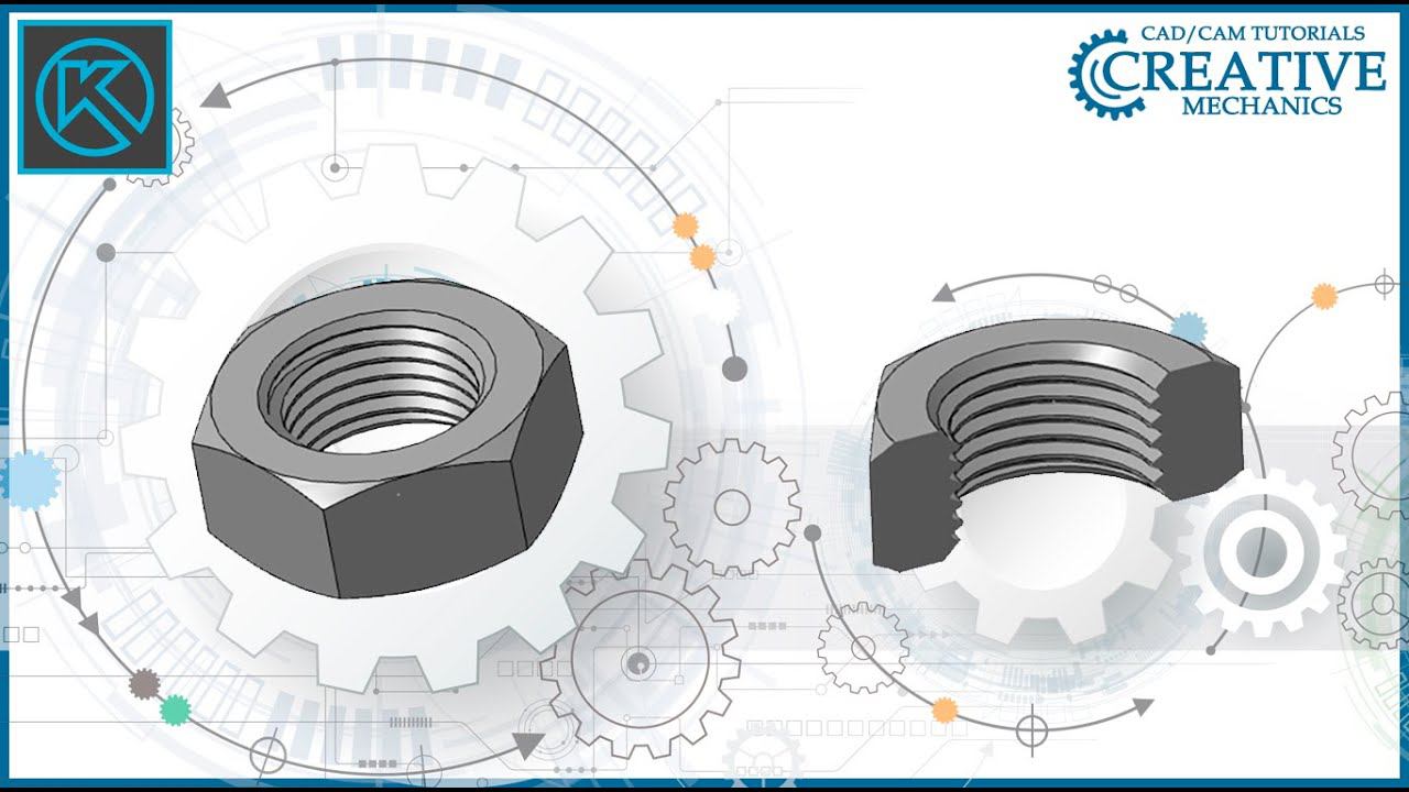 Гайка в Компас 3D смотреть онлайн