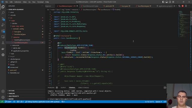 Aula 3 - Quarkus CRUD Reactive Panache MongoDB смотреть онлайн