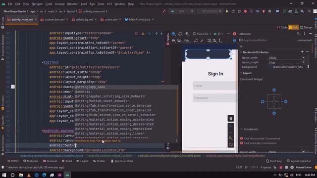 Sign in Screen UI Design Android Studio XML | Beautiful Login Page смотреть онлайн