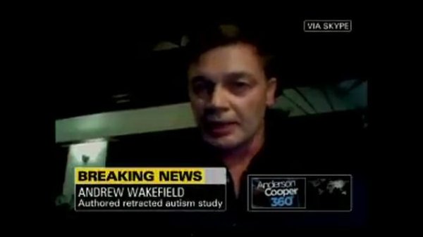 Anderson Cooper Interviews Andrew Wakefield, Fraud (1 of 2)