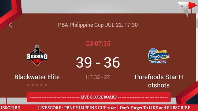 SCOREBOARD: BLACKWATER BOSSING VS. MAGNOLIA HOTSHOTS | PBA PHILIPPINE CUP 2022 смотреть онлайн