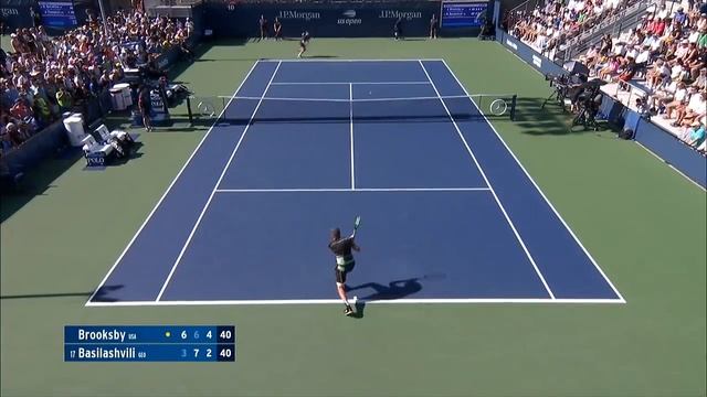 Jenson Brooksby Vs. Nikoloz Basilashvili | US Open 2019 R2 Highlights