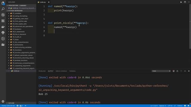 video23 21 Unpacking keyword arguments смотреть онлайн