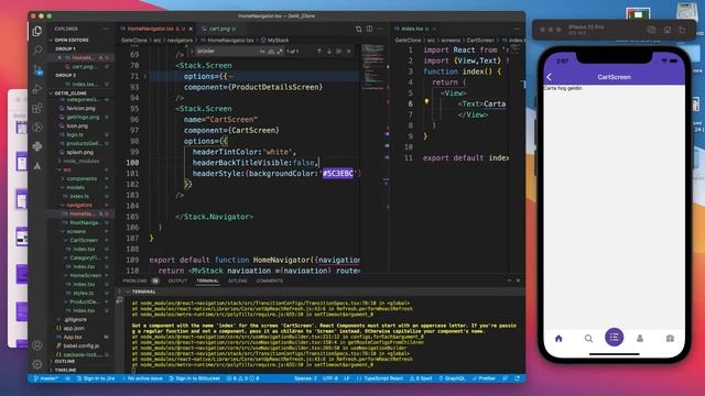 React Native Getir Clone #17 Sepet Ekranı Sayfası Oluşturalım смотреть онлайн