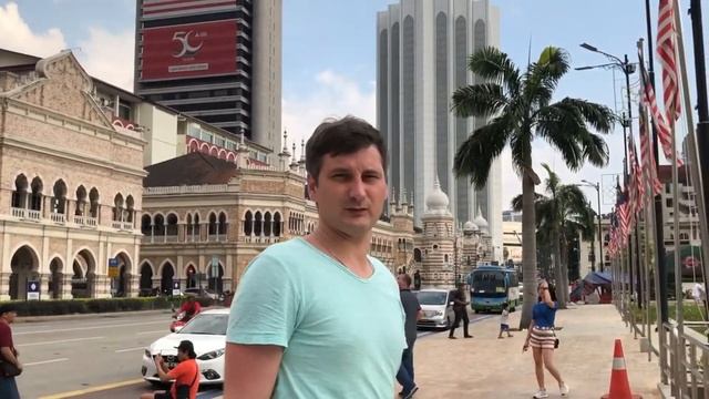 Достопримечательности Куала Лумпура - площадь независимости Мердека / Merdeka Square смотреть онлайн