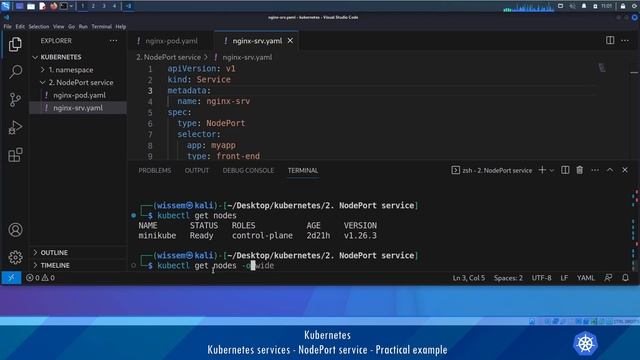 Kubernetes | NodePort service - Part 2 (Practical example) смотреть онлайн