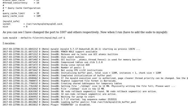 Databases: Mysql 5.7 Could not create Unix socket lock file смотреть онлайн