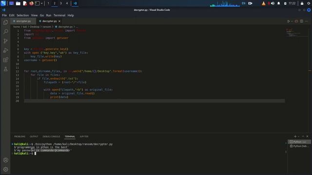 HOW TO MAKE A RANSOMWARE WITH 25 LINES OF CODE PYTHON 1 смотреть онлайн