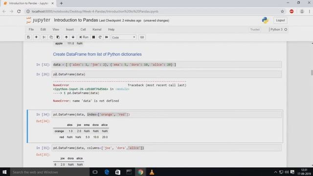 Python datascience pandas library dataframes смотреть онлайн