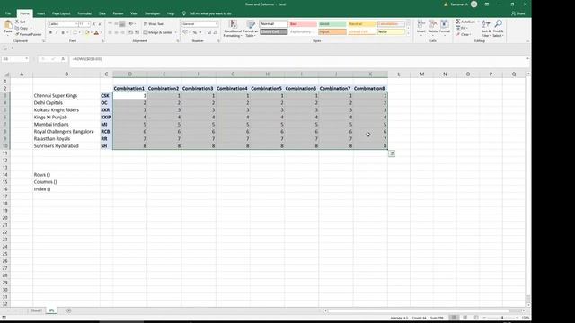 Index function in excel to list Unique combination within a range смотреть онлайн