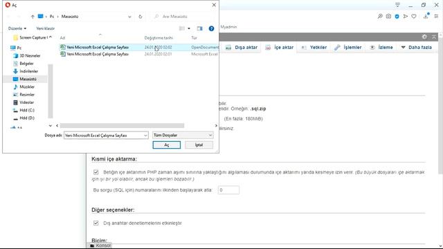 Excel den mysql veri tabanına veri aktarma ( Phpmyadmin ile ) смотреть онлайн