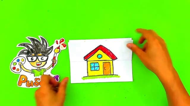 Рисуем ДИНОЗАВРА ? РыбаКит папа рисует смотреть онлайн