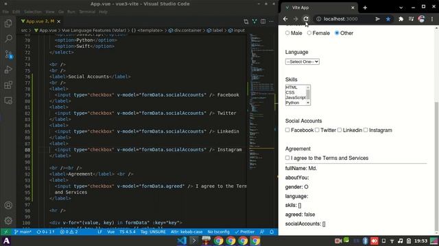Vue.js 3 Bangla Tutorial: 54. Working with forms - checkbox смотреть онлайн