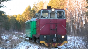 АУЖД. Тепловоз ТУ7-2388 с туристическим поездом "Императорский маршрут" Синячиха - Алапаевск-2