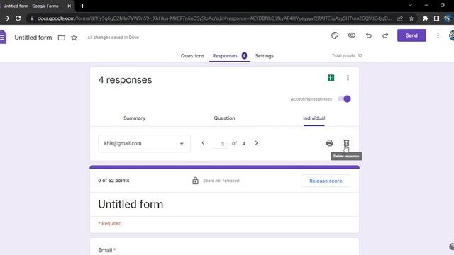 How to delete a single answer / Responses in Google poll/survey in Google Forms смотреть онлайн