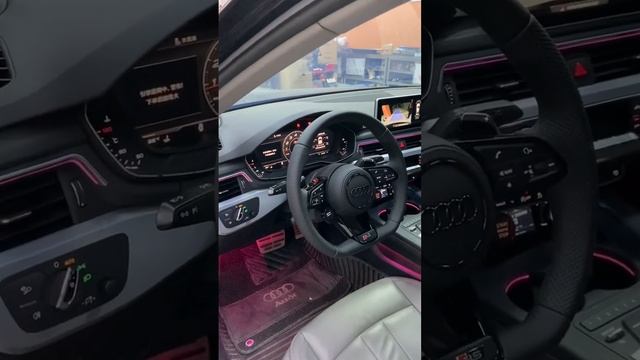 Audi A4 A5 B9,B9.5 2017-2022 installation R8 style steering wheel with 2 Start buttons смотреть онлайн