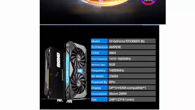 Видеокарта SOYO 1660Super 2060 3060 3070Ti GDDR6 GDDR6X, 8 ГБ, 12 Гб смотреть онлайн