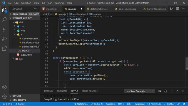 Build a Weather App with Vanilla Javascript | Javascript Project for Beginners смотреть онлайн