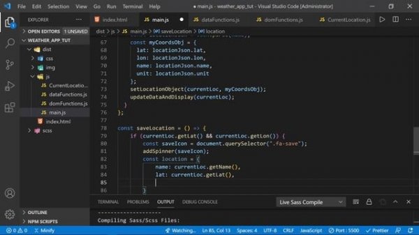 Build a Weather App with Vanilla Javascript | Javascript Project for Beginners