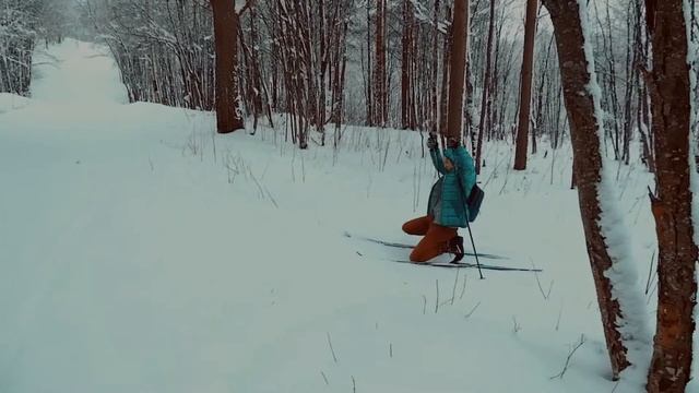 Прогулка на лыжах по озеру Хепоярви и биатлонной трассе, посёлок Токсово. смотреть онлайн